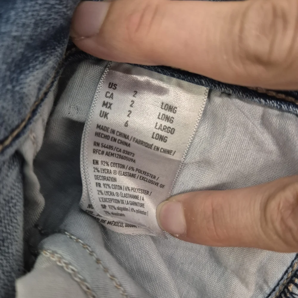 American Eagle Outfitters Blue Skinny Jeans Size 2 - Picture 7 of 7